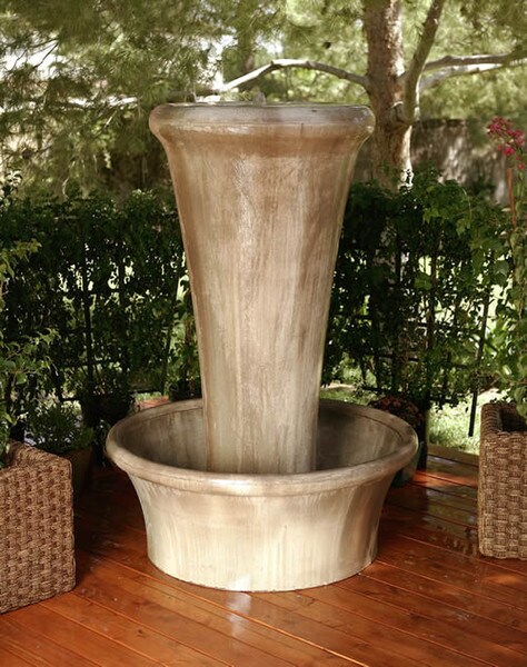 Bello Fountain and Basin Stone Outdoor Garden Sculptural Artwork